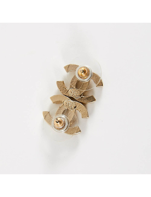 CHANEL Clous d'oreille chaînettes entrelacées