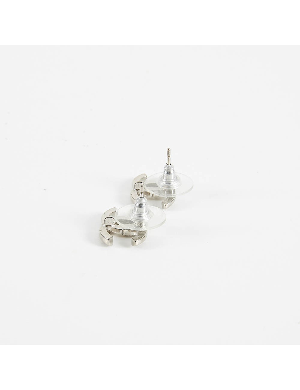 Boucles d'oreille CC CHANEL strass CHANEL