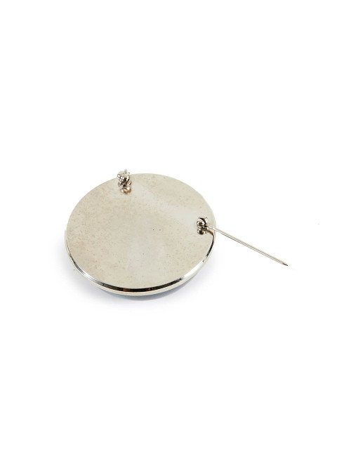 Broche demi-lune CHANEL bleue