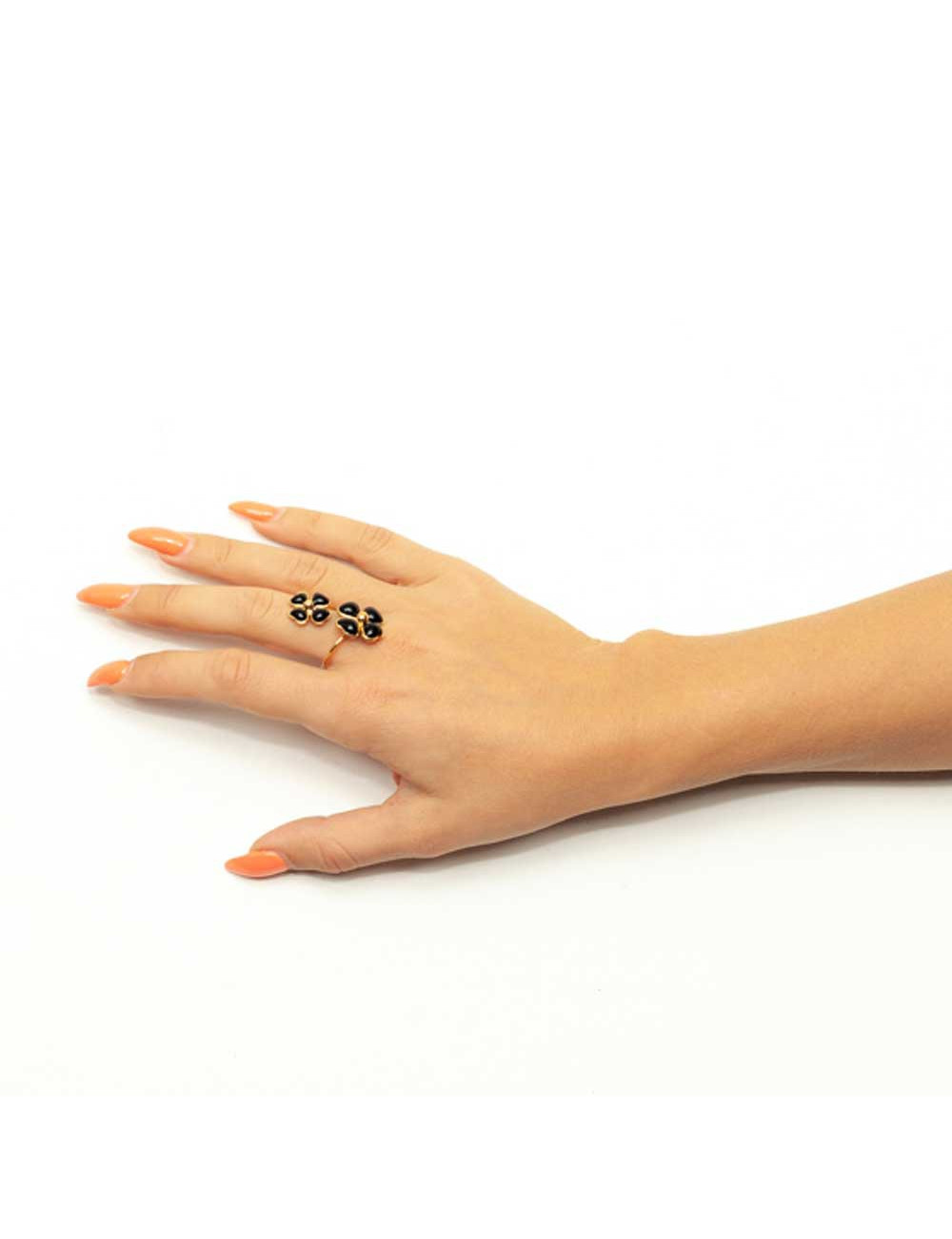 Bague fleur noire MARGUERITE DE VALOIS