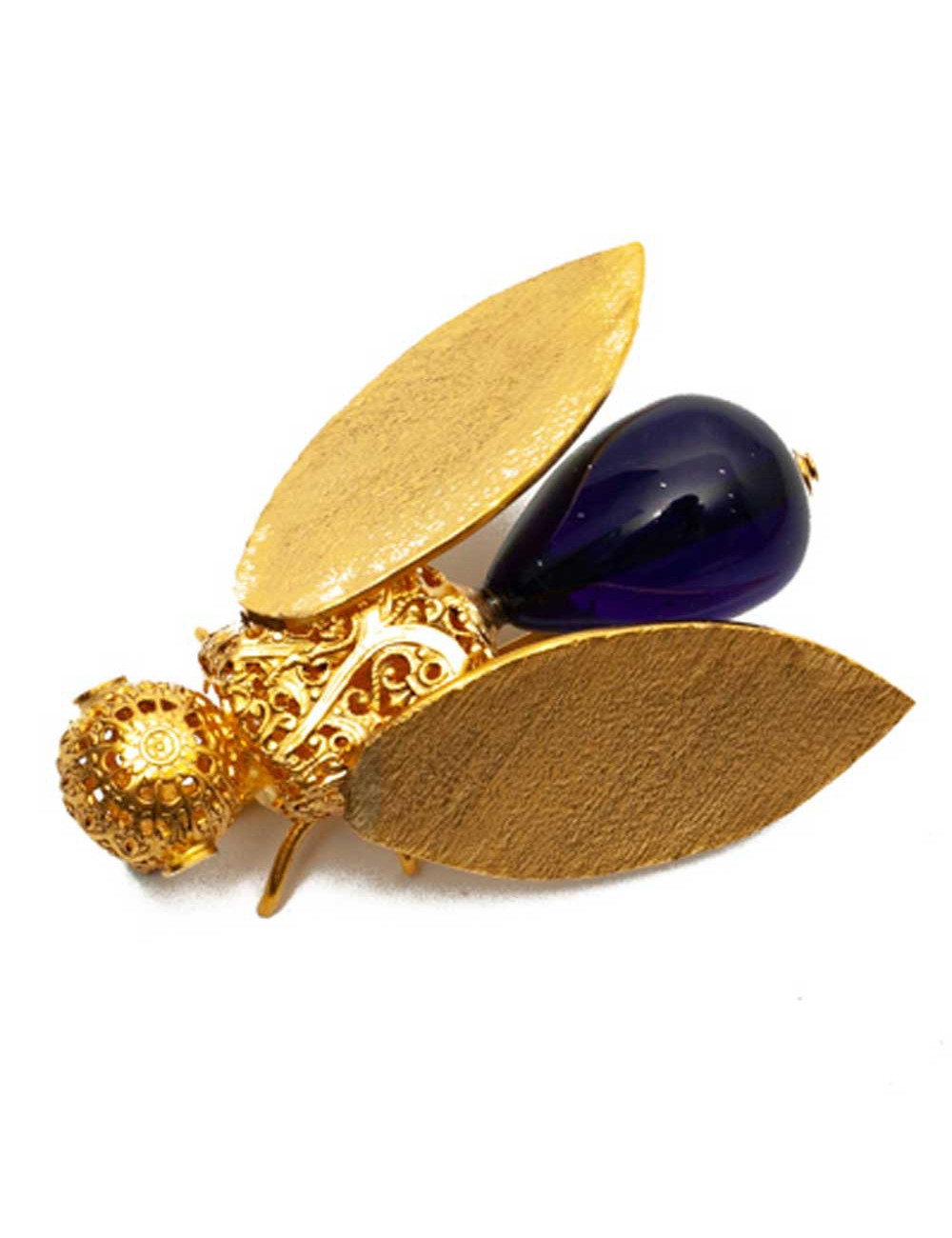 Broche Abeille bleue MARGUERITE DE VALOIS