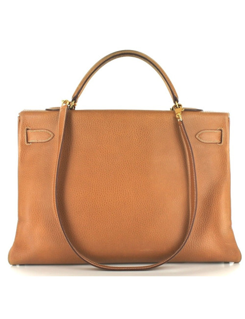 KELLY 40 HERMES en cuir gold
