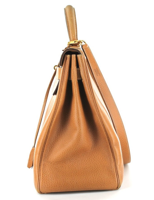 KELLY 40 HERMES en cuir gold