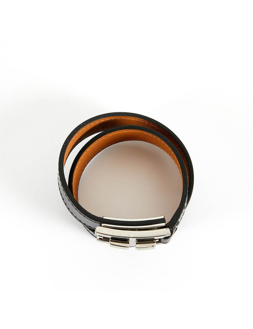 Manchette Drag HERMES veau box noir t 2
