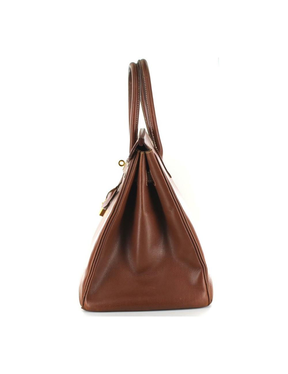 BIRKIN 35 HERMES cuir marron foncé