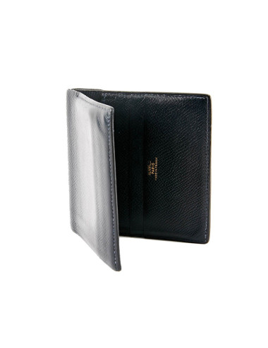Porte-cartes HERMES cuir noir Vintage