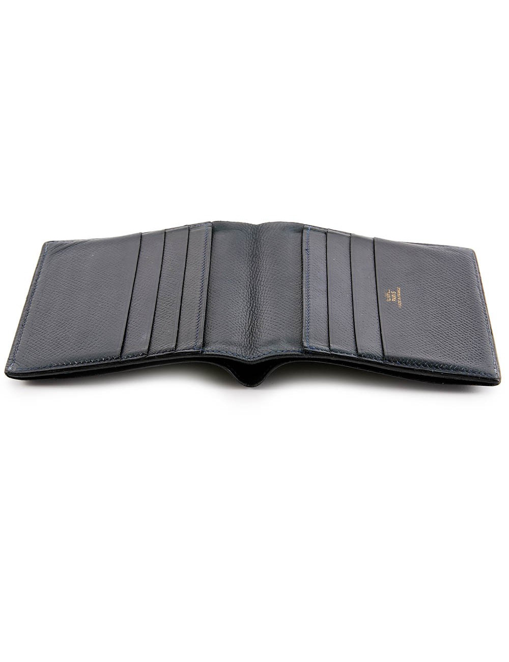 Porte-cartes HERMES cuir noir Vintage
