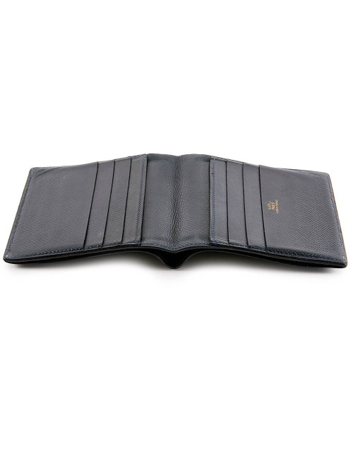 Porte-cartes HERMES cuir noir Vintage