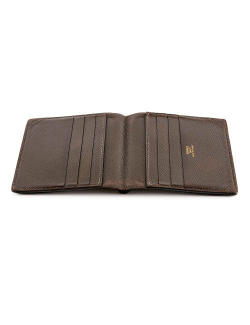 Porte-cartes HERMES cuir marron