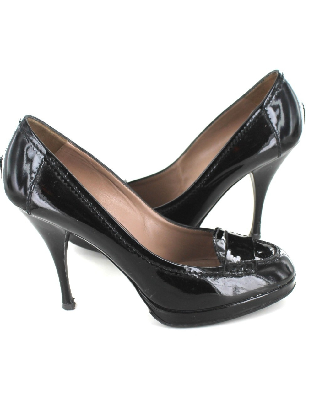 Escarpins YVES SAINT LAURENT en cuir verni noir T 39,5