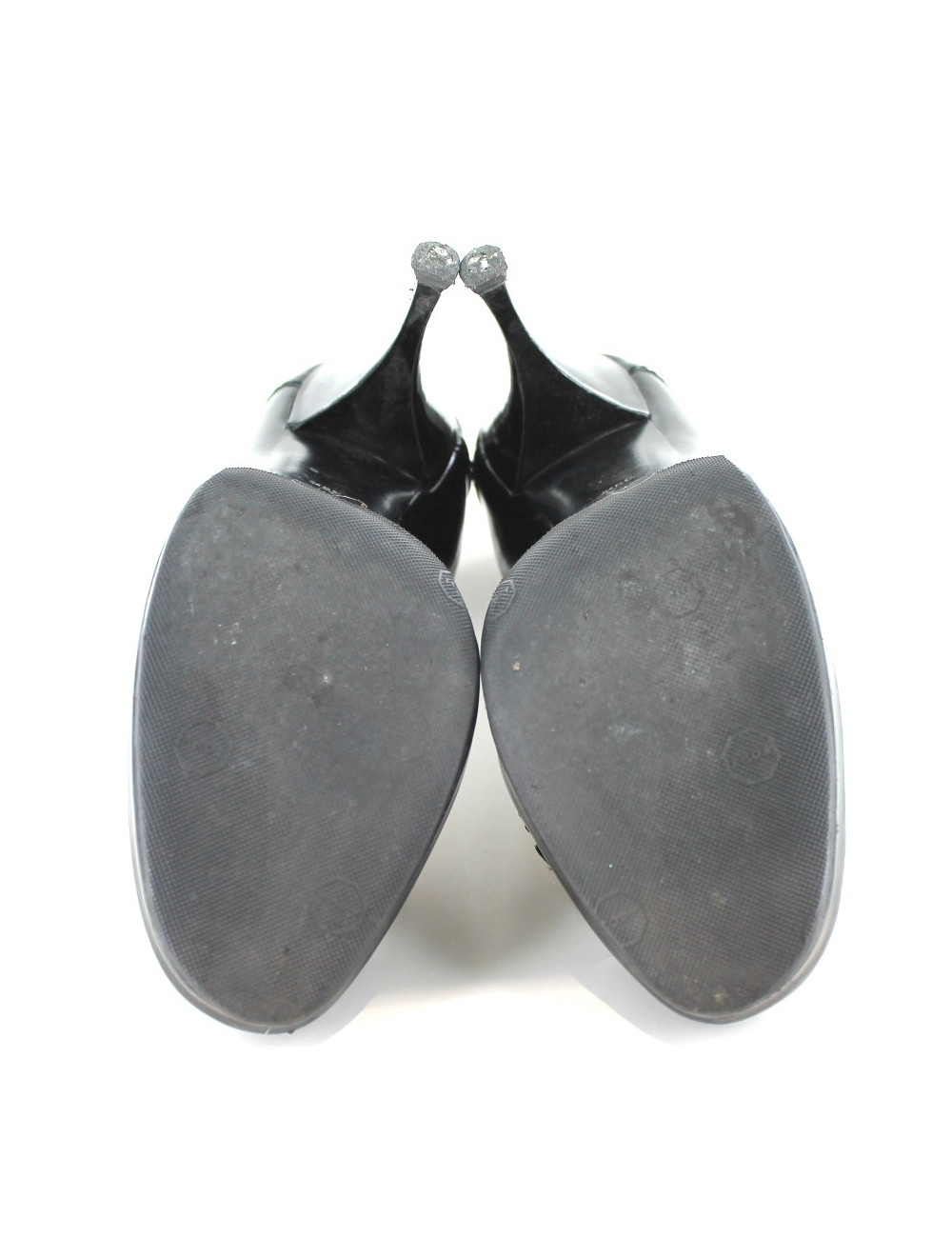 Escarpins YVES SAINT LAURENT en cuir verni noir T 39,5