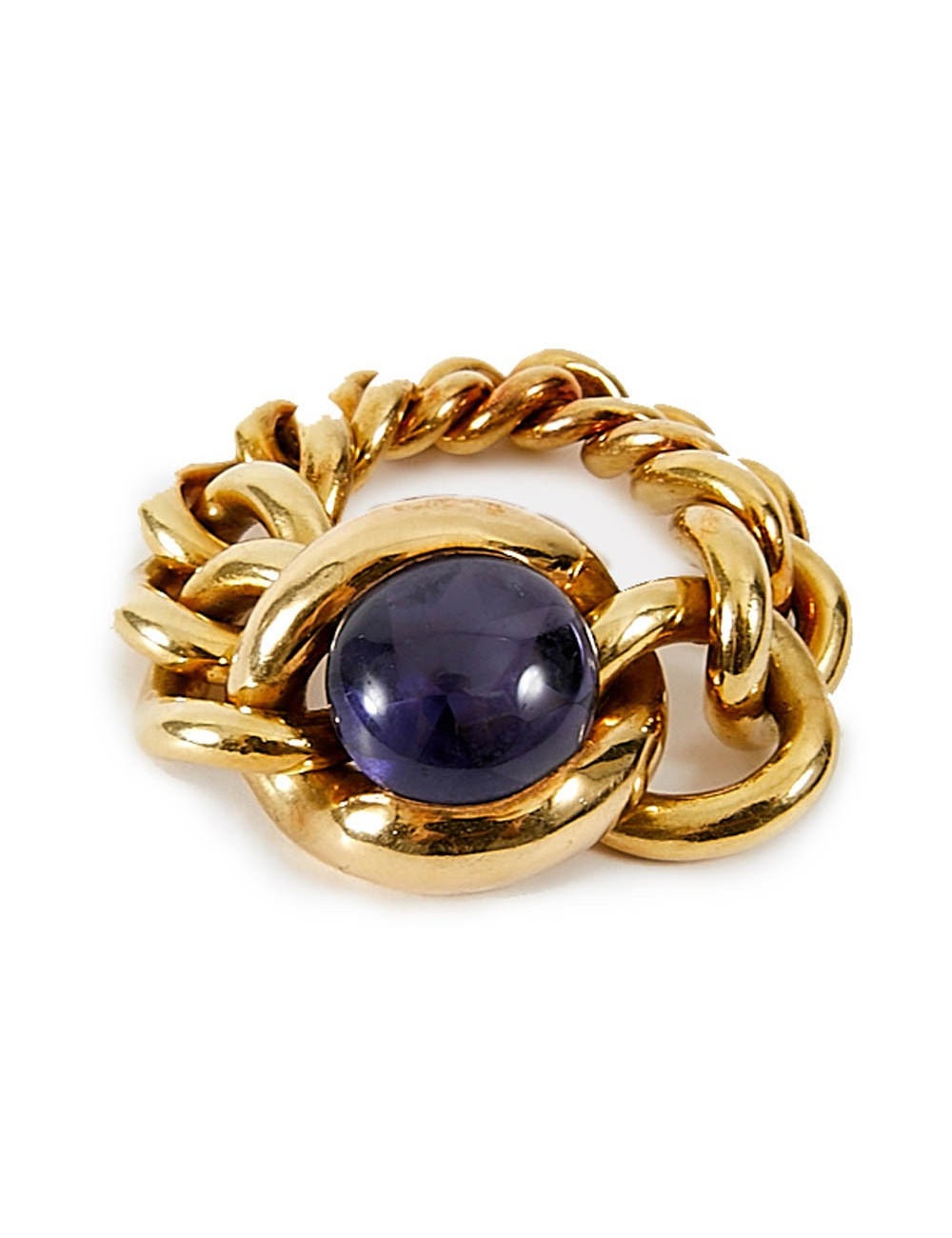Bague CHANEL or 750/°°°et cabochon 