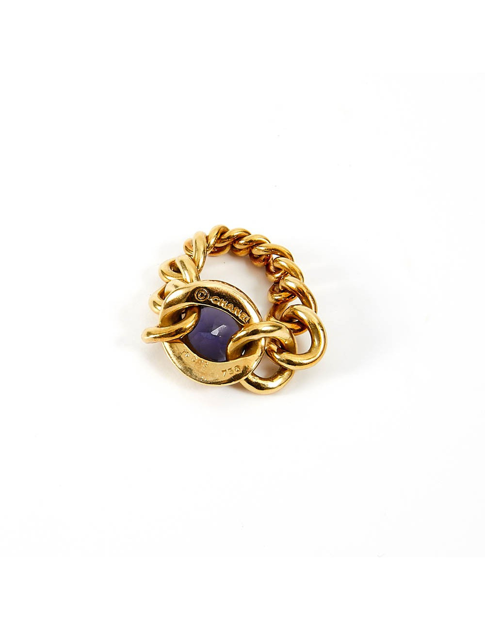 Bague CHANEL or 750/°°°et cabochon 