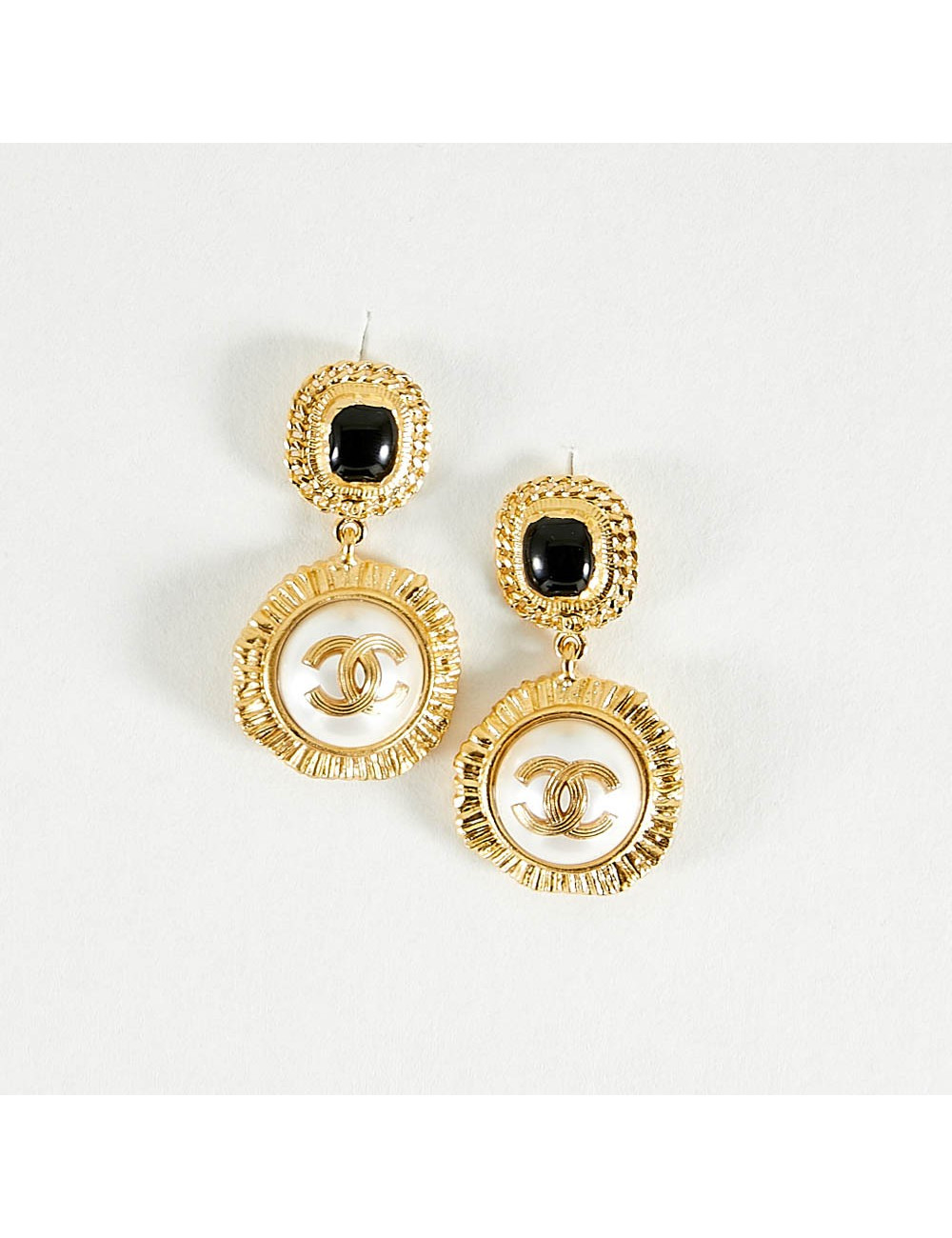 Clous pendants CHANEL dorés