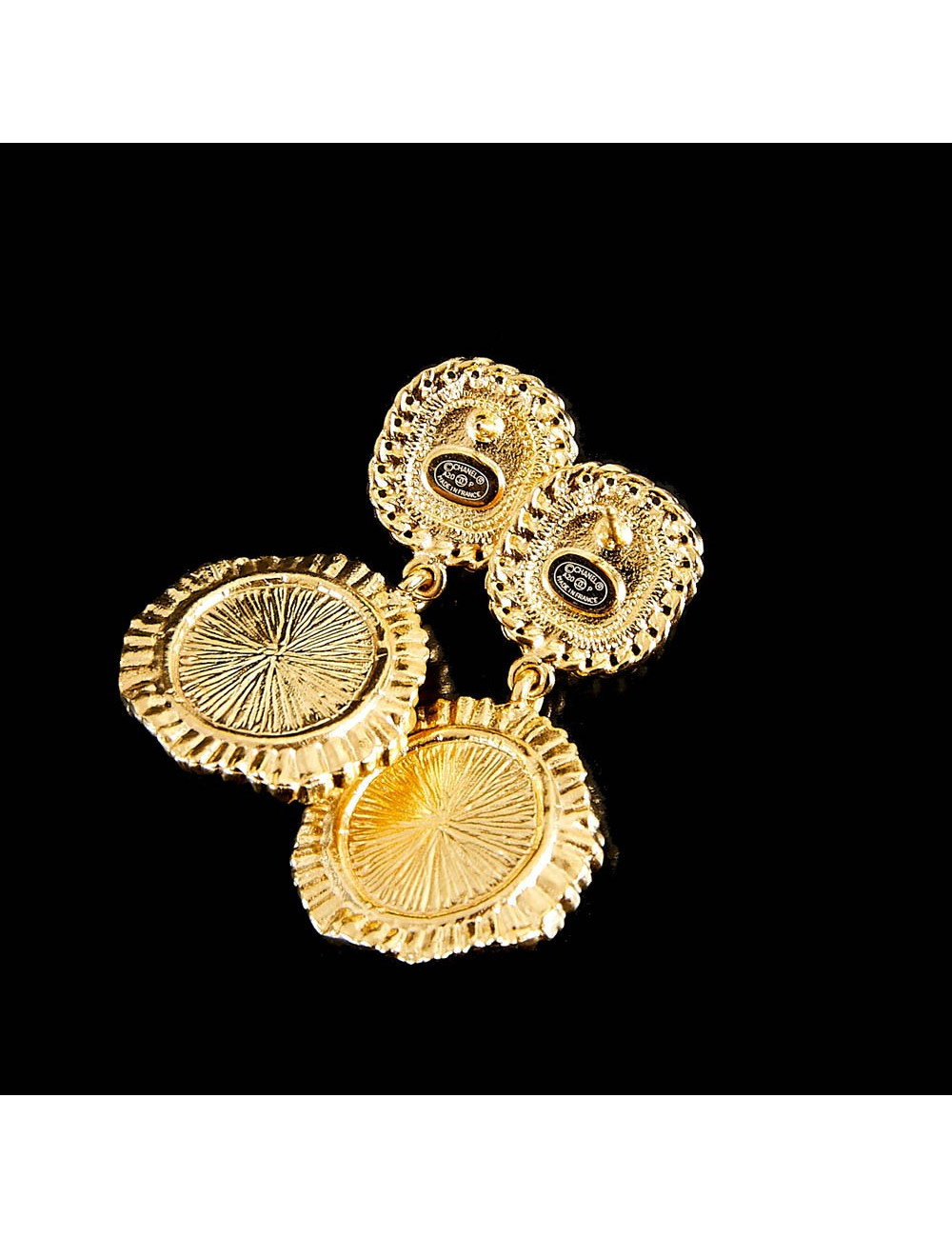 Clous pendants CHANEL dorés