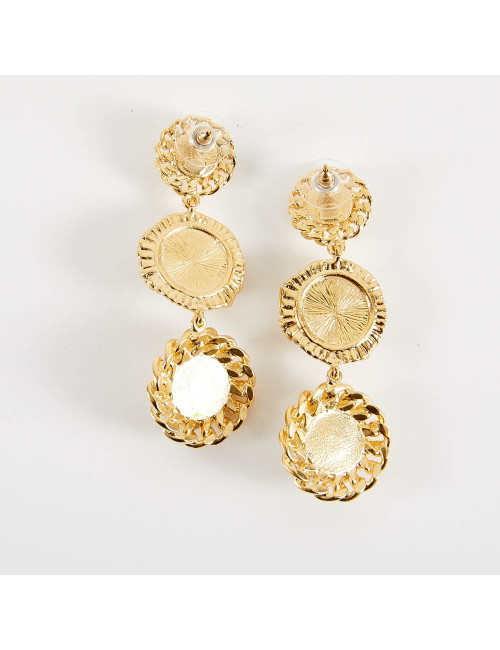 Boucles d'oreille CHANEL métal perles 