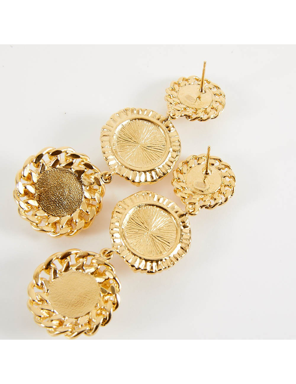 Boucles d'oreille CHANEL métal perles 