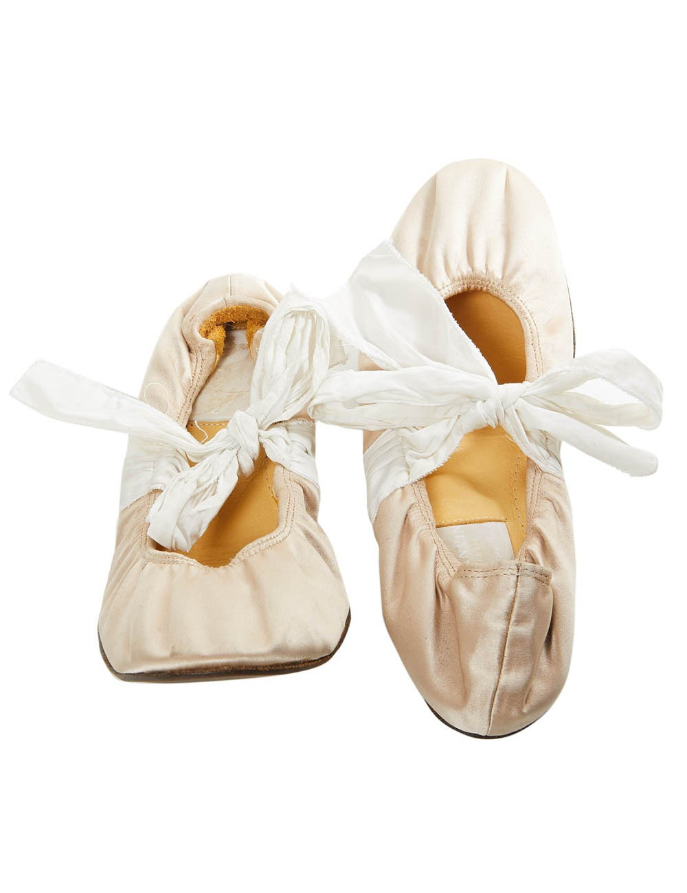 Ballerines T38,5 LANVIN en soie beige poudré