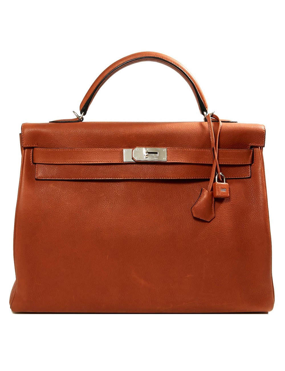 Kelly 40 HERMES cuir grainé fauve
