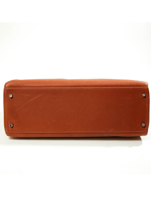 Kelly 40 HERMES cuir grainé fauve