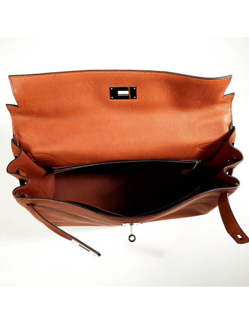 Kelly II 40  retourné HERMES taurillon saddle fauve