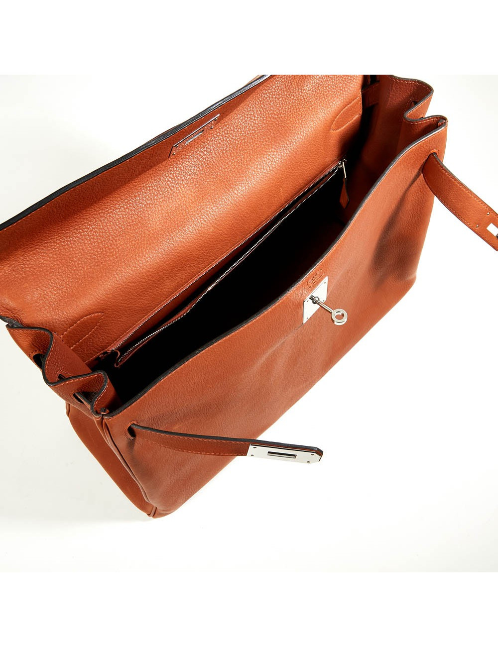 Kelly 40 HERMES cuir grainé fauve