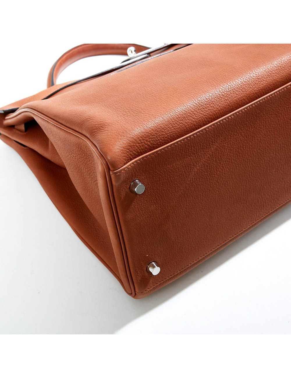 Kelly 40 HERMES cuir grainé fauve