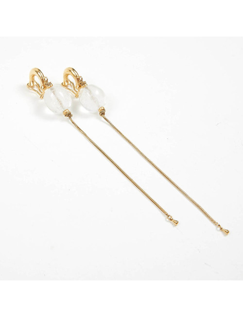 Boucles d'oreille GOOSSENS cristal de roche