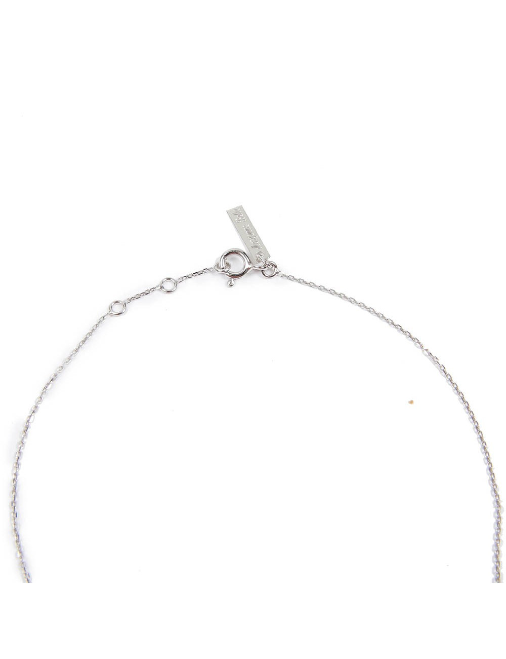 MORGANNE BELLO Petit collier or blanc quartz rose 