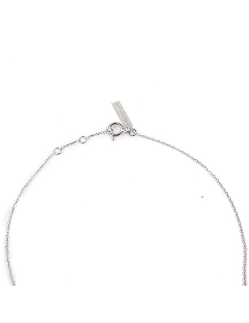 MORGANNE BELLO white gold and pink quartz pendant necklace