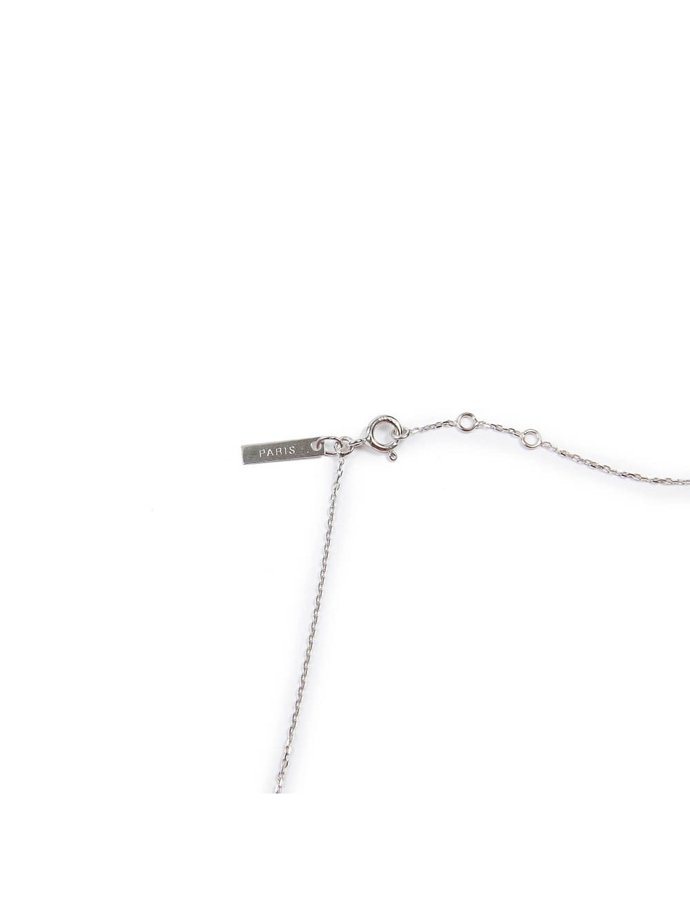 MORGANNE BELLO Petit collier or blanc quartz rose 