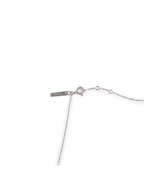 MORGANNE BELLO white gold and pink quartz pendant necklace