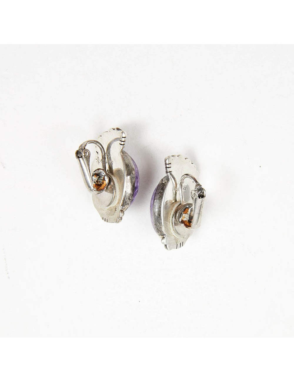 Clips demi lune argent sterling Vintage