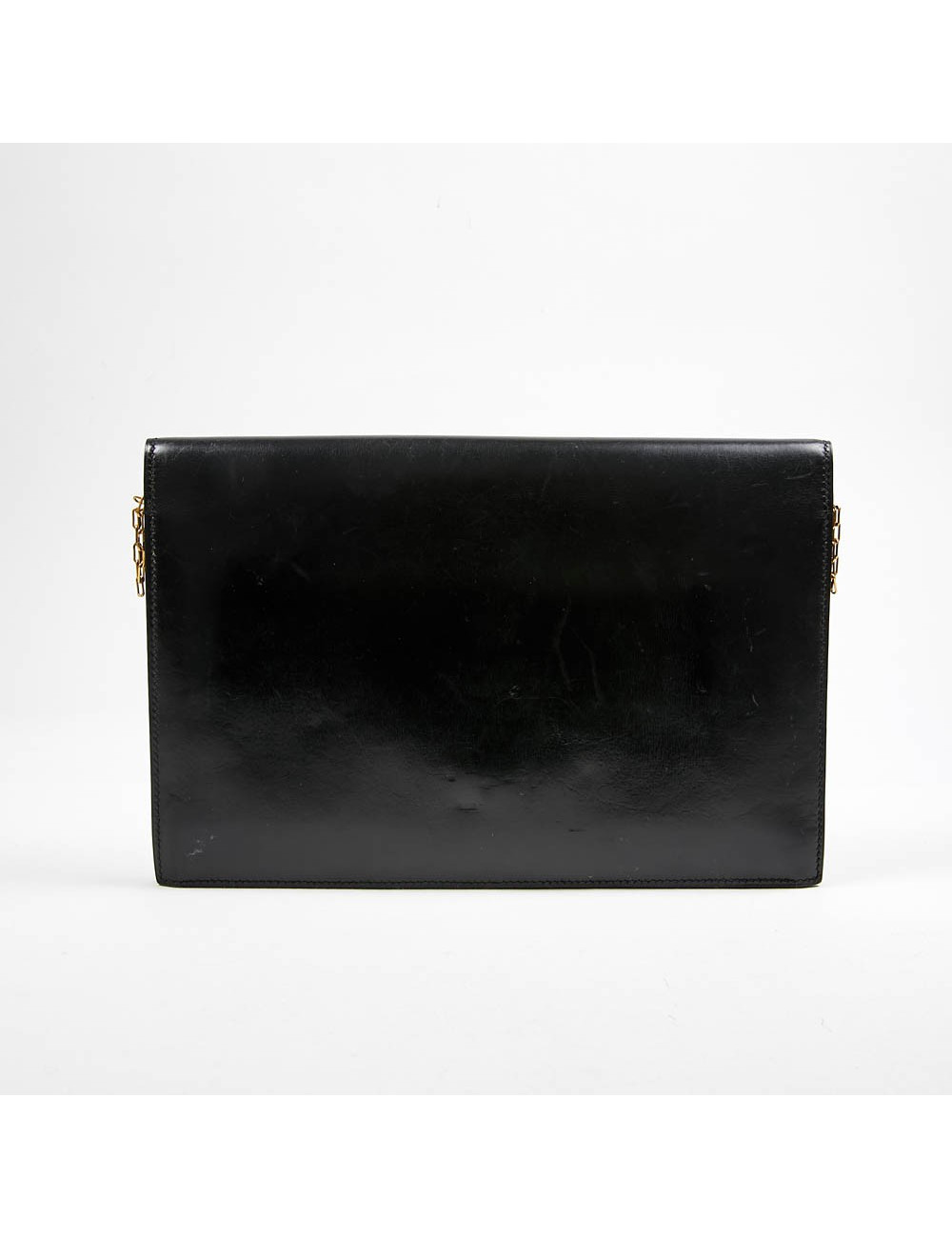 Pochette HERMES Vintage cuir box noir