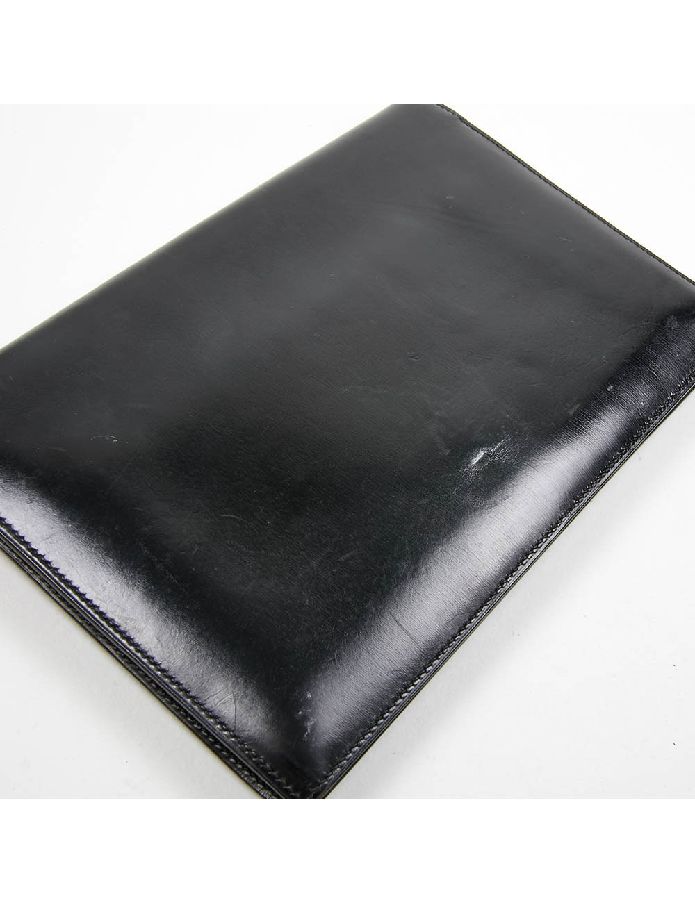 Pochette HERMES Vintage cuir box noir