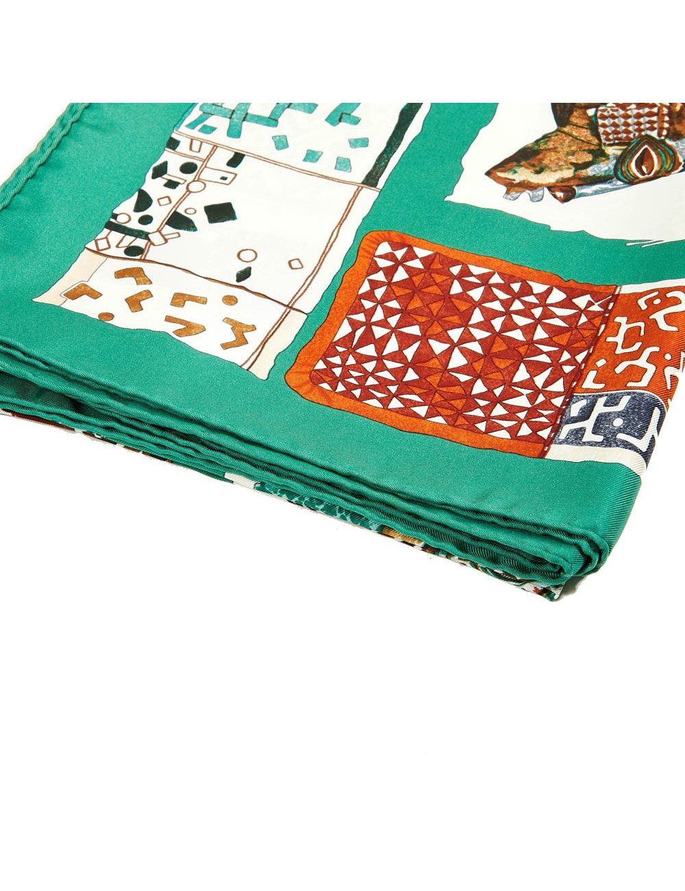 HERMES Persona Green Silk Scarf - Superb Certified Occasion Never Worn