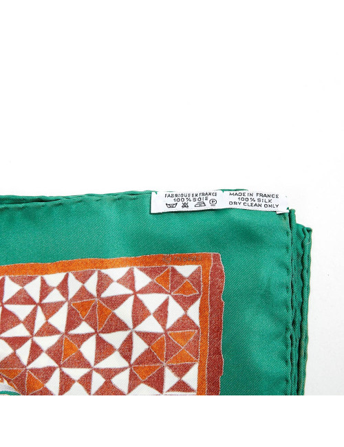 HERMES Persona Green Silk Scarf - Superb Certified Occasion Never Worn