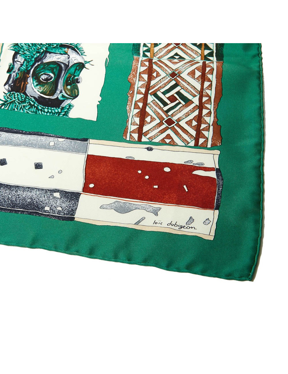 HERMES Persona Green Silk Scarf - Superb Certified Occasion Never Worn