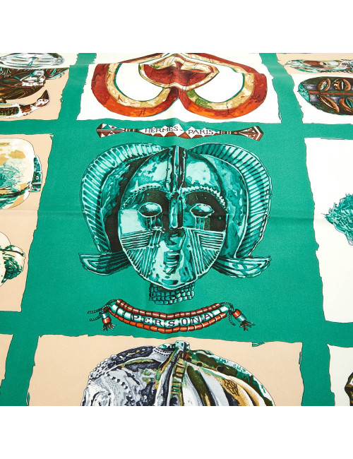 HERMES Persona Green Silk Scarf - Superb Certified Occasion Never Worn