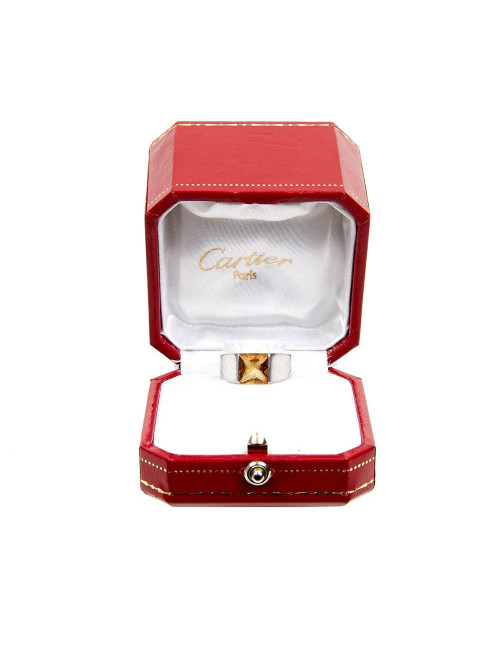 Bague CARTIER T 51 or blanc 750//°°° citrine
