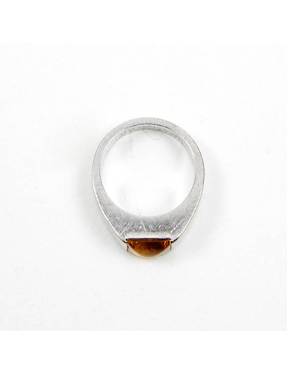Bague CARTIER T 51 or blanc 750//°°° citrine