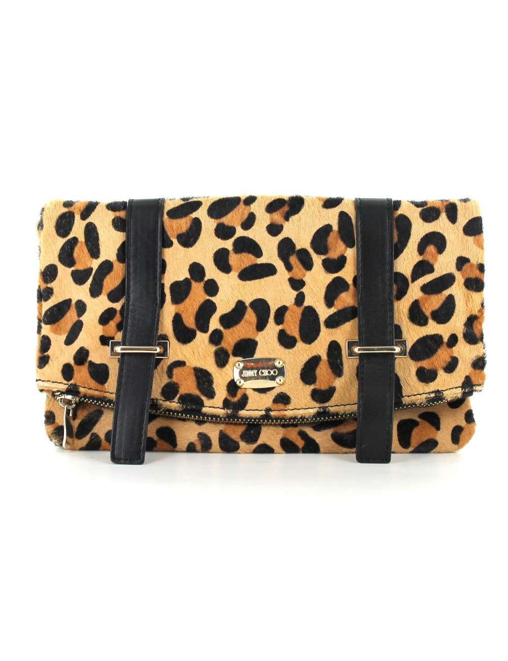 Petit sac JIMMY CHOO en poulain imprimé léopard