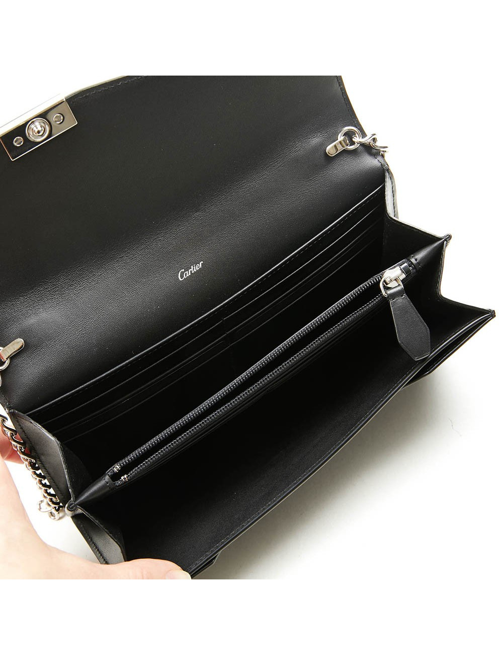 Portefeuille CARTIER cuir lisse noir