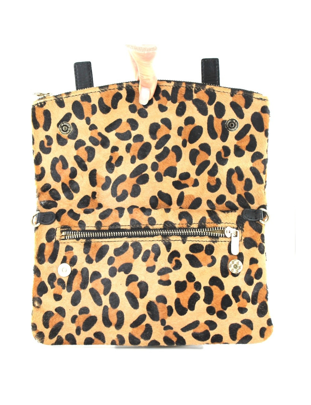 Petit sac JIMMY CHOO en poulain imprimé léopard