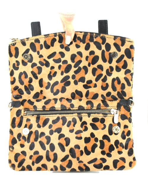 Petit sac JIMMY CHOO en poulain imprimé léopard