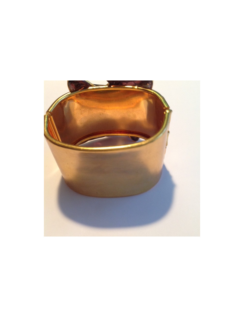 MARGUERITE DE VALOIS amethyst molten glass cuff