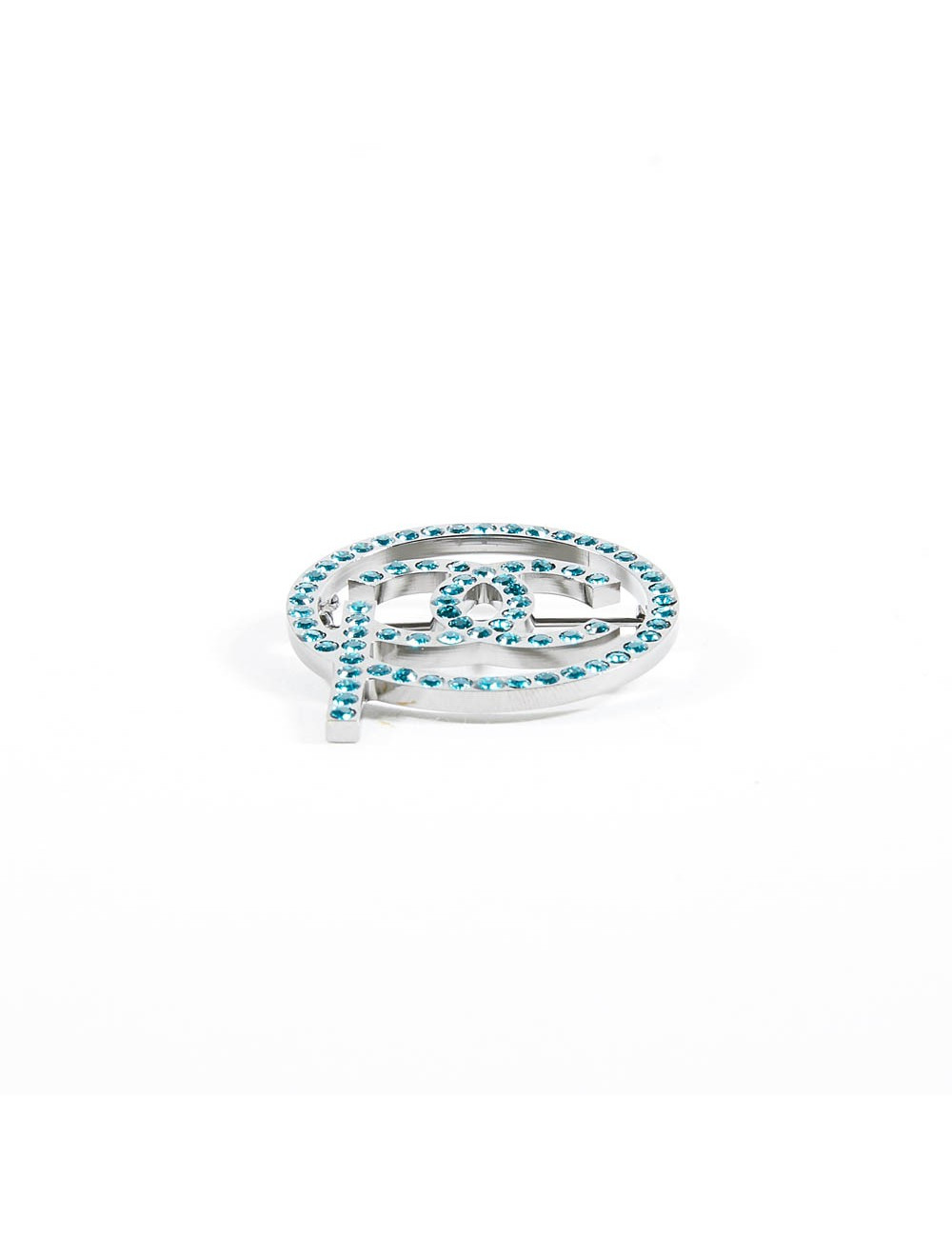 Broche CHANEL cristal bleu