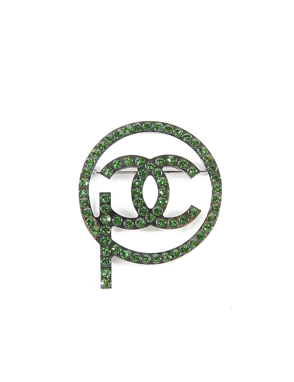 Broche CHANEL verte