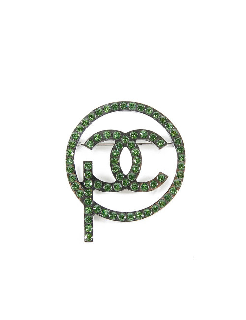Broche CHANEL verte