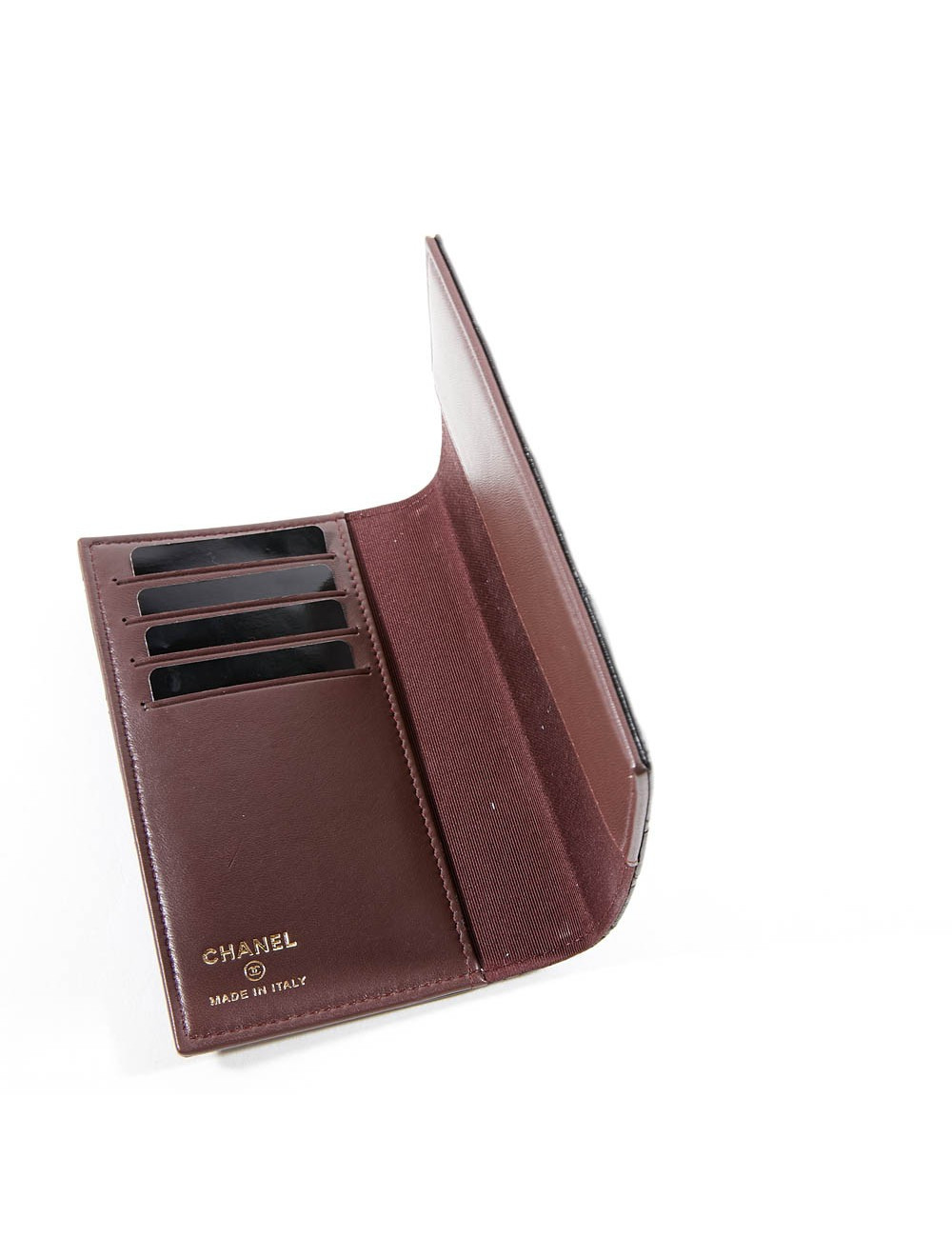 Protège passeport CHANEL cuir matelassé noir